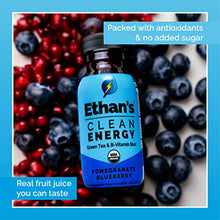 Load image into Gallery viewer, Ethan’s Organic Energy Shot, Pomegranate Blueberry Flavor, Vegan, Gluten Free, Green Tea Extract, Guayusa, Caffeine Boost, B6 &amp; B12 Vitamin C Focus Supplement, Plant Based Diet (12 Pack of 2oz Shots)
