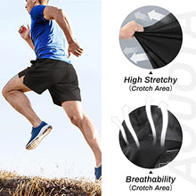 Load image into Gallery viewer, aquota 5" 9" Men Gym Shorts Zip Pockets Workout Shorts Running Shorts Lightweight Quick Dry Tennis Athletic Activewear 2 Pack Black

