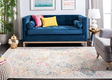 Load image into Gallery viewer, Safavieh Madison Collection MAD611F Bohemian Chic Vintage Distressed Area Rug, 8' x 10', Grey/Gold
