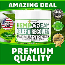 Load image into Gallery viewer, Hemp Cream - 3,500,000 - Relieve Muscle, Joint, Foot &amp; Back with Hemp + Turmeric + Arnica | Natural Hemp Oil Extract Gel - Made in USA - 4oz
