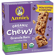 Load image into Gallery viewer, Annie's Organic Chewy Granola Bars, Chocolate Chip, 6 Bars, 0.89oz Each
