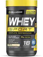 Load image into Gallery viewer, Cellucor Whey Sport Protein Powder Vanilla | Post Workout Recovery Drink with Whey Protein Isolate, Creatine &amp; Glutamine | 18 Servings
