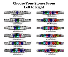 Load image into Gallery viewer, NANA Oval Rope Mothers Ring 1 to 12 Simulated Birthstones - Sterling Silver -Rose Plated-Size 5
