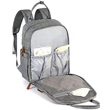 Load image into Gallery viewer, Diaper Bag Backpack, RUVALINO Multifunction Travel Back Pack Maternity Baby Changing Bags, Large Capacity, Waterproof and Stylish, Gray
