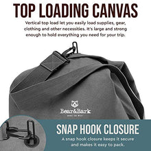 Load image into Gallery viewer, Top Load Canvas Duffel Bag -Grey 34x20" - Military and Army Cargo Style Carryall Duffle – Extra Large College Student, Backpacking, Travel and Storage Shoulder Bag
