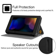 Load image into Gallery viewer, Fintie Protective Case for Nintendo Switch - [Multi-Angle Viewing] Ultra Slim Vegan Leather Play Stand Cover with Elastic Strap for Nintendo Switch 2017 - Black
