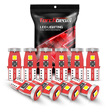 Load image into Gallery viewer, Torchbeam 194 T10 LED Bulb 6000K White 168 2825 W5W 3-SMD 3030 Chips LED Replacement Bulbs for Car Dash Bulbs License Plate Lights Dome Map Door Courtesy Front/Rear Side Marker Lights, Pack of 10
