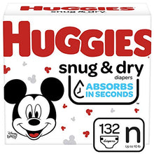 Load image into Gallery viewer, Huggies Snug &amp; Dry Baby Diapers, Size Newborn, 132 Ct
