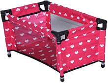 Load image into Gallery viewer, New York Doll Collection Dolls Mega Play set with Dolls High Chair, 3-1 Doll Bouncer and Pack N Play Red-color for 18-inch Dolls

