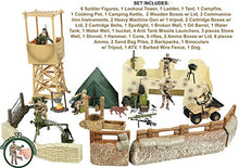 Load image into Gallery viewer, Click N' Play Military Checkpoint 60 Piece Play Set with Accessories.
