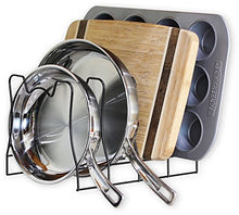 Load image into Gallery viewer, SimpleHouseware Kitchen Pot Lid Rack Holder Organizer, Bronze

