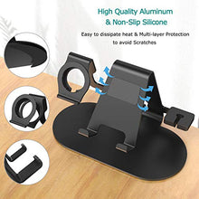 Load image into Gallery viewer, 3 in 1 Aluminum Charging Station for Apple Watch Charger Stand Dock for iWatch Series 4/3/2/1,iPad,AirPods and iPhone Xs/X Max/XR/X/8/8Plus/7/7 Plus /6S /6S Plus（Black）

