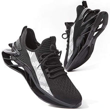 Load image into Gallery viewer, kokib Men's Running Sports Walking Shoes Mesh Lightweight Breathable Athletic Jogging Fashion Sneakers All Black
