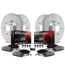 Load image into Gallery viewer, Power Stop K1528 Front and Rear Z23 Carbon Fiber Brake Pads with Drilled &amp; Slotted Brake Rotors Kit
