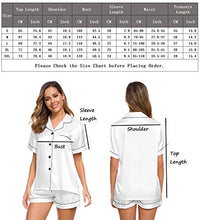 Load image into Gallery viewer, SWOMOG Pajamas Set Short Sleeve Sleepwear Womens Button Down Nightwear Soft Pj Lounge Sets White
