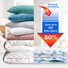Load image into Gallery viewer, Vacuum Storage Bags with Electric Air Pump, 12 Pack (4 Jumbo, 4 Large, 4 Medium) Reusable Vacuum Compression Space Saver Bags for Clothes, Mattress, Blanket, Duvets, Pillows, Comforters, Quilt, Travel
