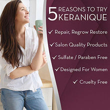 Load image into Gallery viewer, Keranique Shampoo and Conditioner Set for Hair Growth and Thinning Hair | Keratin Hair Treatment | Keratin Amino Complex, Free of Sulfates, Dyes and Parabens, 8 Fl Oz
