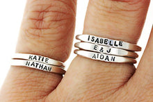 Load image into Gallery viewer, Teeny Tiny Stacking Sterling Silver Ring By Hannah Design Personalized Ring *shipping daily!*
