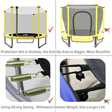 Load image into Gallery viewer, LANGXUN 60" Trampoline for Kids - 5ft Outdoor &amp; Indoor Mini Toddler Trampoline with Net, Basketball Hoop, Birthday Gifts for Kids, Gifts for Boys &amp; Girls, Baby Toddler Trampoline Toys, Age 1-7
