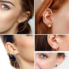 Load image into Gallery viewer, IRONBOX 21 Pairs Geometric Stud Earrings Stainless Steel Minimalist Earring Sets Simple Circle Triangle Square Bar Earrings for Women
