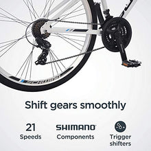Load image into Gallery viewer, Schwinn Network 3.0 700C Men's Hybrid Bicycle, White/Blue, Model Number: S4026CAZ
