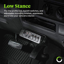 Load image into Gallery viewer, 6-Gang 12V Rocker Switch Box w/Momentary Switches [40 Amp Max.] [12 AWG Wires][12 Volt DC] SPST On/Off Rocker Toggle Switch Panel Box for Jeep Auto Automotive Lights Car Marine Boat Truck Vehicles…
