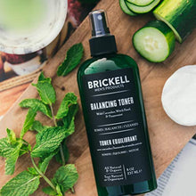 Load image into Gallery viewer, Brickell Men's Balancing Toner For Men, Natural and Organic Alcohol-Free Cucumber, Mint Facial Toner with Witch Hazel, 8 Ounce, Scented
