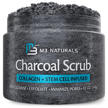 Load image into Gallery viewer, M3 Naturals Charcoal Exfoliating Body Scrub Polish with Collagen &amp; Stem Cell Gentle Body Exfoliator Face Scrub Bump Eraser Booty Scrub Best Shower Scrub Skin Exfoliant for Men &amp; Women 12 oz
