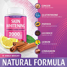 Load image into Gallery viewer, Glutathione Whitening Pills - 2000mg Glutathione - Better than Skin Lightening Cream - Dark Spots &amp; Acne Scar Remover, Hyperpigmentation Treatment - Anti-aging Effect and Powerful Antioxidant - 60caps
