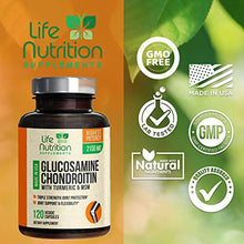 Load image into Gallery viewer, Glucosamine with Chondroitin Turmeric MSM, Triple Strength 2100mg, for Hip, Knee, Joint &amp; Back Comfort - Made in USA - Joint Supplement with Boswellia &amp; Bromelain. Non GMO - 120 Capsules
