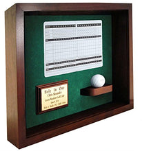 Load image into Gallery viewer, Eureka Golf Products Hole in One Ball &amp; Scorecard or Photo Shadowbox Display-Free Engraved Plate
