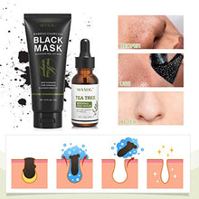 Load image into Gallery viewer, Blackhead Peel Off Face Mask, SHVYOG 3-in-1 Blackhead Remover Charcoal Mask with Brush &amp; Tea Tree Serum, Purifying &amp; Deep Cleansing Black Mask for Blackheads, Dirt, Acne, Pores Shrinking (100g+30ml)
