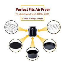 Load image into Gallery viewer, Deep Fryers Universal Air Fryer Accessories Including Cake Barrel,Baking Dish Pan,Grill,Pot Pad, Pot Rack with Silicone Mat by Bellagione (7 inch 8 PCS)

