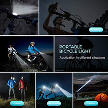 Load image into Gallery viewer, [Latest 2020] USB Rechargeable Super Bike Headlight and Back Light Set, Runtime 10+ Hours 600 Lumen Bright Front Lights and Tail Rear LED, 5 Light Mode Options Fits All Bicycles, Road, Mountain
