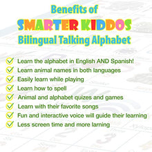 Load image into Gallery viewer, Bilingual Talking Poster: Music + ABC + 123s + Eng &amp; Spanish + Songs - Perfect educational toys for 2 year olds and learning toys for 3 year olds. (Alphabet)
