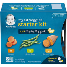 Load image into Gallery viewer, Gerber Purees My 1st Vegetables, Box of 6, 2 Ounce Tubs (Pack of 2)
