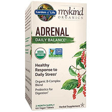 Load image into Gallery viewer, Garden of Life mykind Organics Adrenal Daily Balance 120 Tablets-Healthy Stress Response-Adaptogenic Herbs Ashwagandha, Holy Basil, B-Complex, Probiotics, Organic Non-GMO Vegan Gluten Free Supplement
