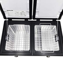 Load image into Gallery viewer, ICECO VL60 Dual Zone Portable Refrigerator with SECOP Compressor, 60 Liters Platinum Compact Refrigerator, DC 12/24V, AC 110-240V, 0℉ to 50℉, Home &amp; Car Use (with Insulated Cover)
