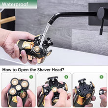 Load image into Gallery viewer, Head Shavers for Bald Men, CHLANT Bald Head Shavers for Men Cordless Rechargeable,Electric Shavers Wet&amp;Dry Waterproof 5 in 1 Rotary Shaver Electric Razor Grooming Kits with Hair Clippers Beard Trimmer
