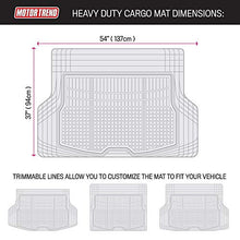 Load image into Gallery viewer, Motor Trend Premium FlexTough All-Protection Cargo Mat Liner – w/Traction Grips &amp; Fresh Design, Heavy Duty Trimmable Trunk Liner for Car Truck SUV, Black (OF-985-BK)
