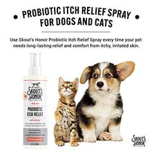 Load image into Gallery viewer, SKOUT'S HONOR: Probiotic Itch Relief Spray for Dogs &amp; Cats - Anti-Itch Spray with Oatmeal - 8 fl oz - Soothes and Hydrates Itchy, Irritated Skin - Hypoallergenic - Non-Medicated - Long-Lasting Relief
