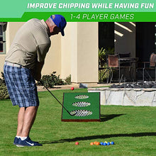 Load image into Gallery viewer, GoSports BattleChip PRO Golf Cornhole Game - Includes 4' x 2' Chipping Target, 16 Foam Balls, Hitting Mat, and Scorecard
