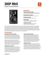 Load image into Gallery viewer, JBL Professional Studio Monitor, Black, 5-Inch (305PMKII)
