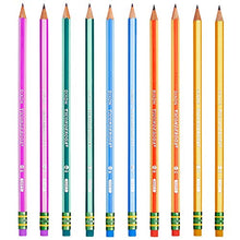 Load image into Gallery viewer, Ticonderoga X13910 Striped Wood-Cased Pencils, 2 HB Soft, Pre-Sharpened, 10 Count, Assorted Colors
