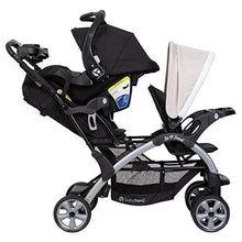 Load image into Gallery viewer, Baby Trend Sit N Stand Compact Easy Fold Toddler Baby Infant Double Stroller with Baby Trend Ally 35 Baby Infant Car Seat Carrier with Cozy Cover
