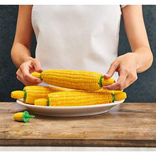 Load image into Gallery viewer, Kuhn Rikon Corn Holders - 8 Piece Set Yellow/Green
