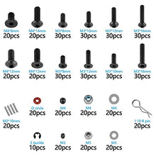 Load image into Gallery viewer, 500Pcs RC Screw Kit RC Repair Tool Assortment Set Universal Screws Hardware Fasteners Set RC Spare Parts &amp; Repair Accessories Set for 1/8 1/10 1/12 1/16 Scale RC Cars Truck Crawler DIY Parts
