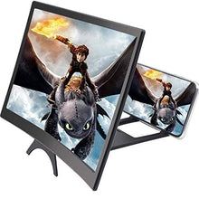 Load image into Gallery viewer, Cinyiuze 12'' 3D Curved Screen Magnifier for Mobile Phone, HD Magnifier Projector Screen Enlarger for Videos, Movies, Games, Foldable Phone Stand with Screen Amplifier, Compatible with All Smartphones
