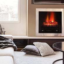 Load image into Gallery viewer, TURBRO Eternal Flame EF23-LG Electric Fireplace Logs, 23" Remote Control Fireplace Insert Log Heater, Realistic Lemonwood Ember Bed, Thermostat, Timer, 1400W Black
