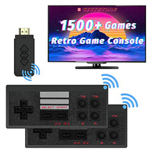Load image into Gallery viewer, CICYSTORE Retro Game Console with 1500 Retro Video Games, HDMI HD Output NES Retro Game Console Wireless, Old Arcade Plug and Play Video Games Console is an Gift Choice for Children and Adults
